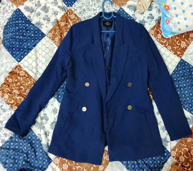 Navy Blue Double Breasted Blazer