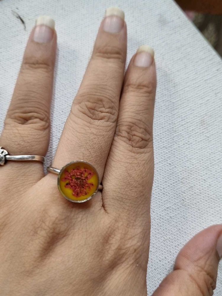 Unique Floral Resin Ring