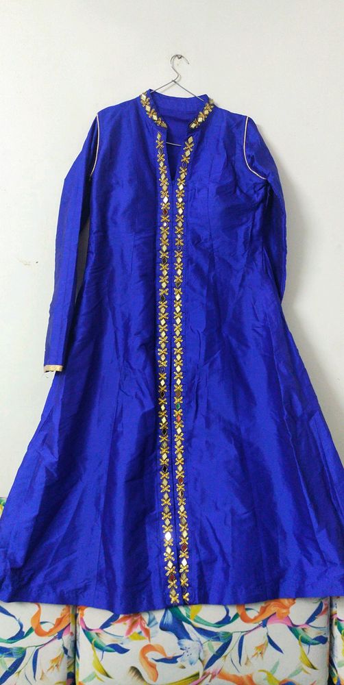 🔥SALE🔥Elegant Royal Blue Embellished Maxi Dress