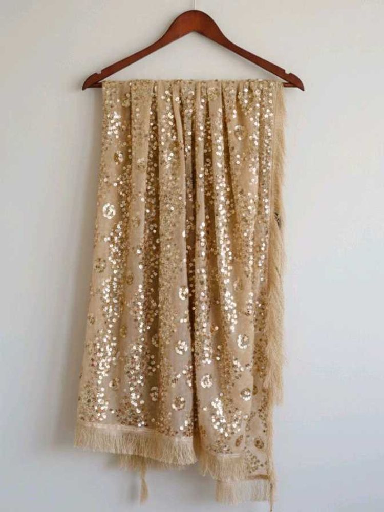Golden Sequin Party Dupatta