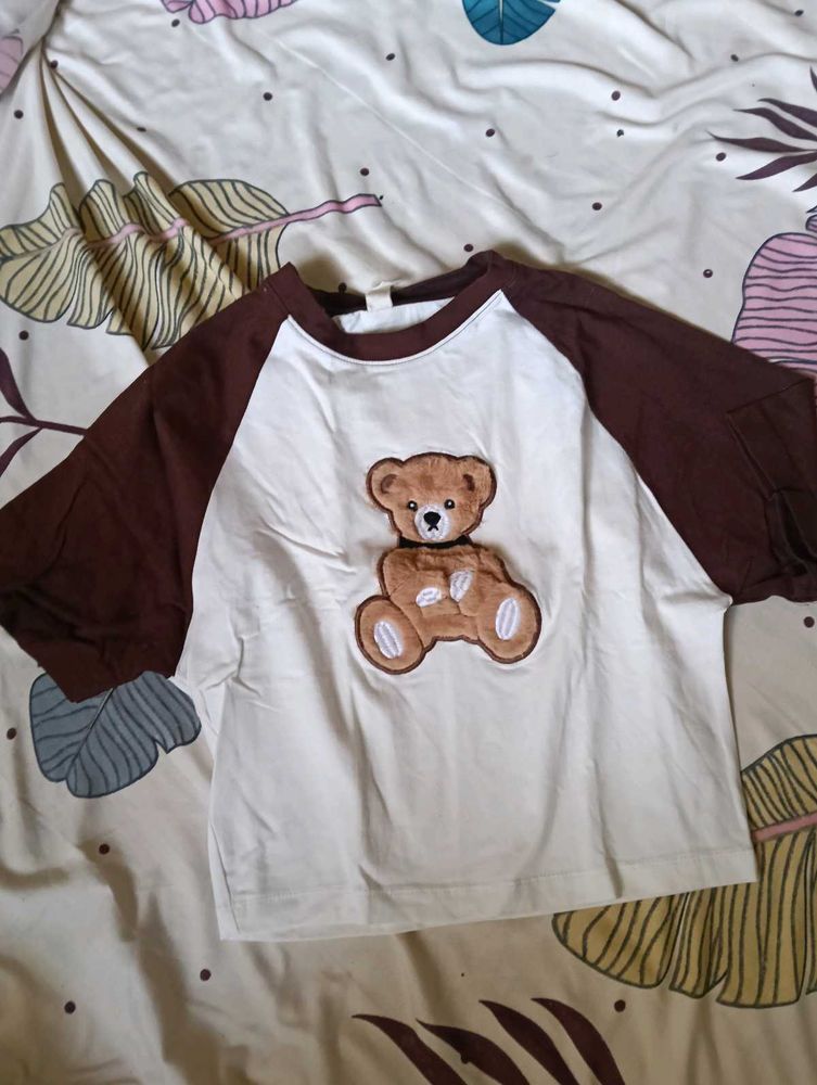 Cute Teddy Bear Graphic T-Shirt