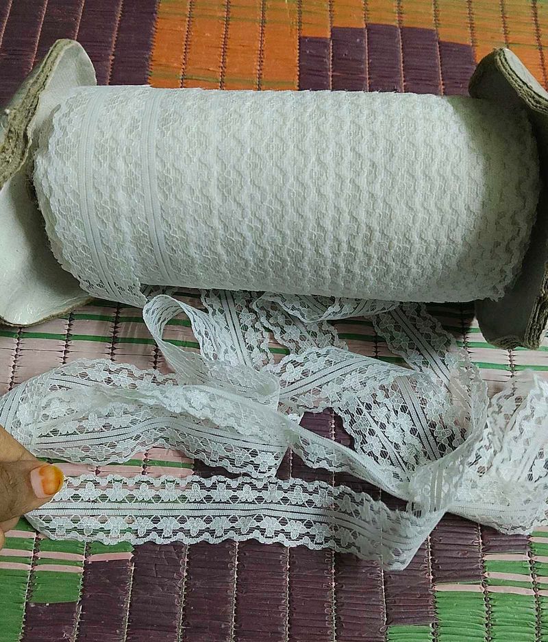 White Lace Trim Fabric for suit