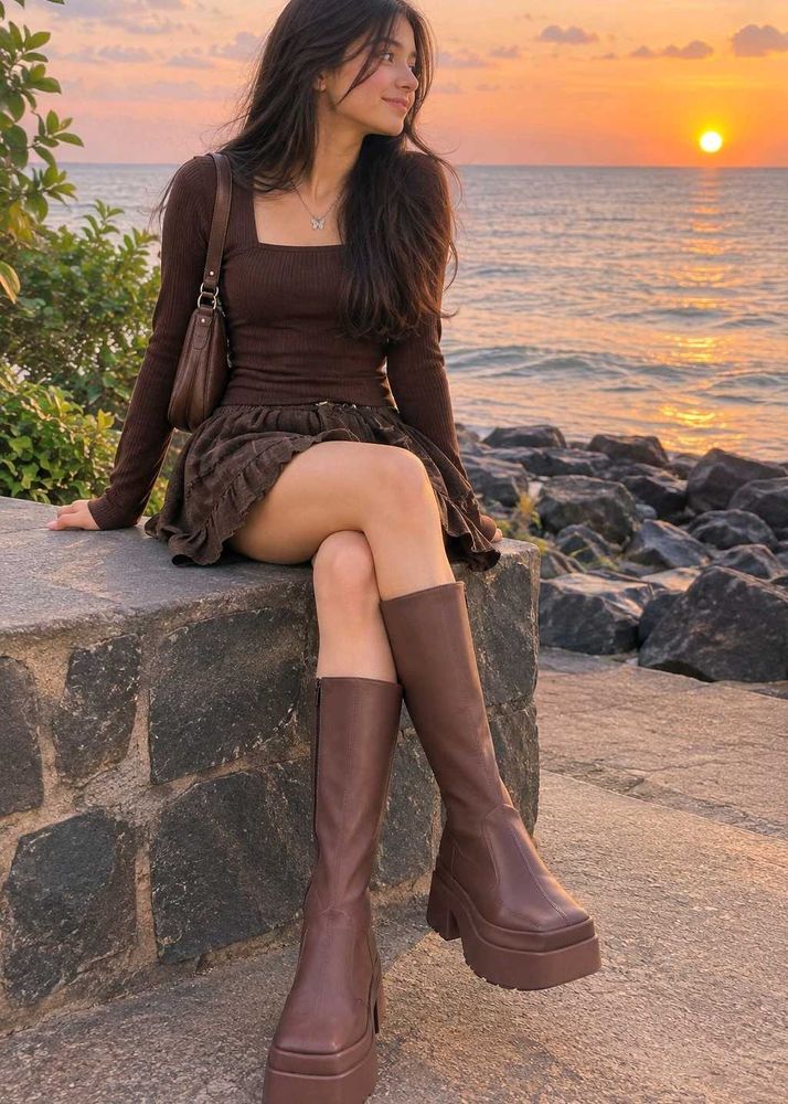 (winter 🥶 ❄️ essential)Platform Boots