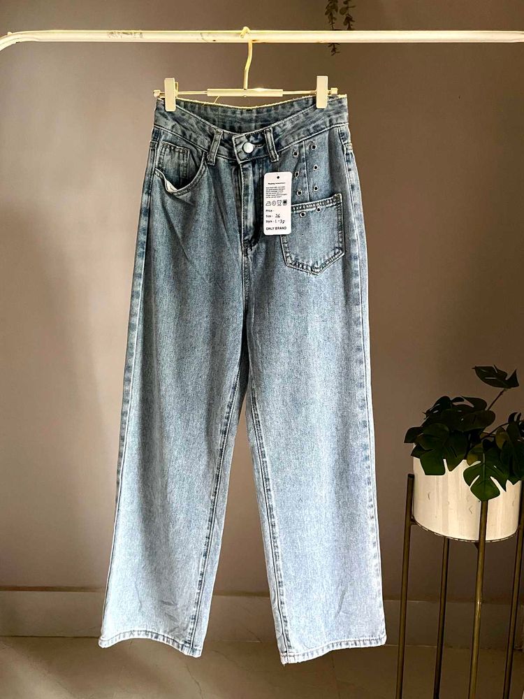 vintage Light Wash straight Denim
