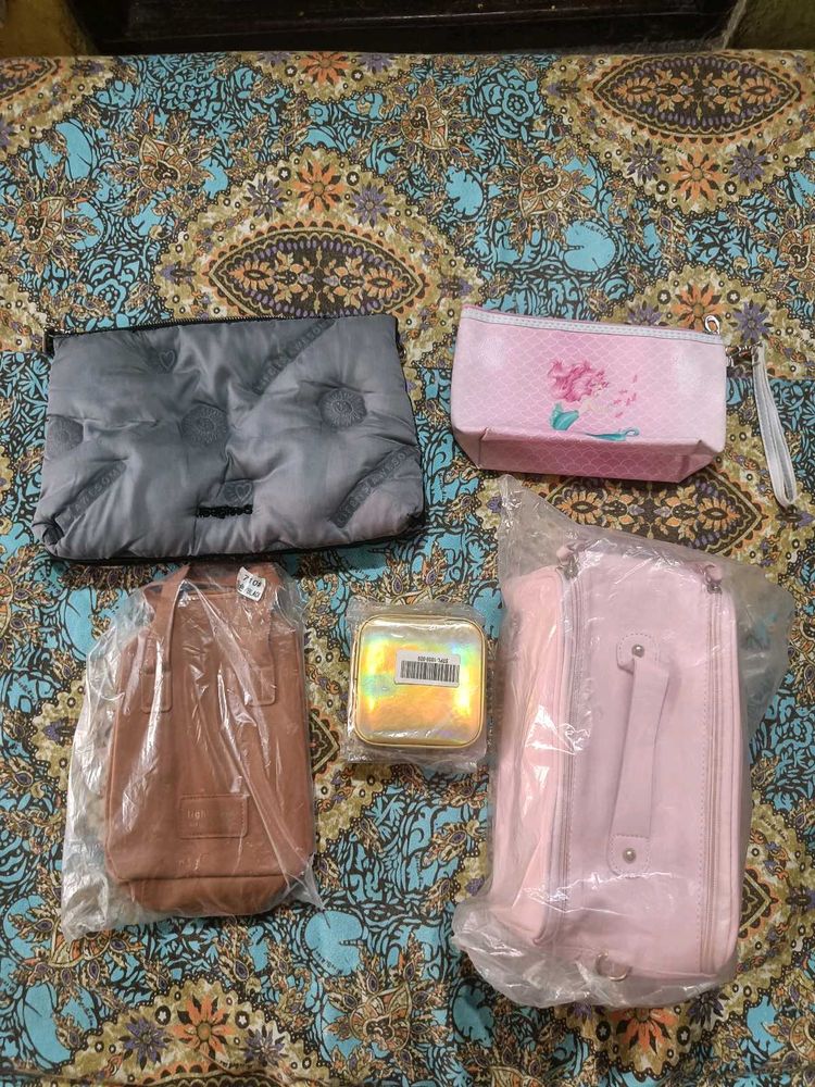 Assorted Cosmetic Bags and Small Purses