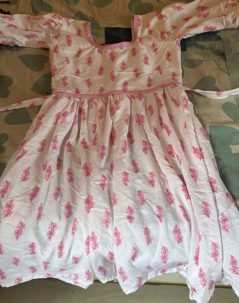 Pretty Pink Printed Kurta