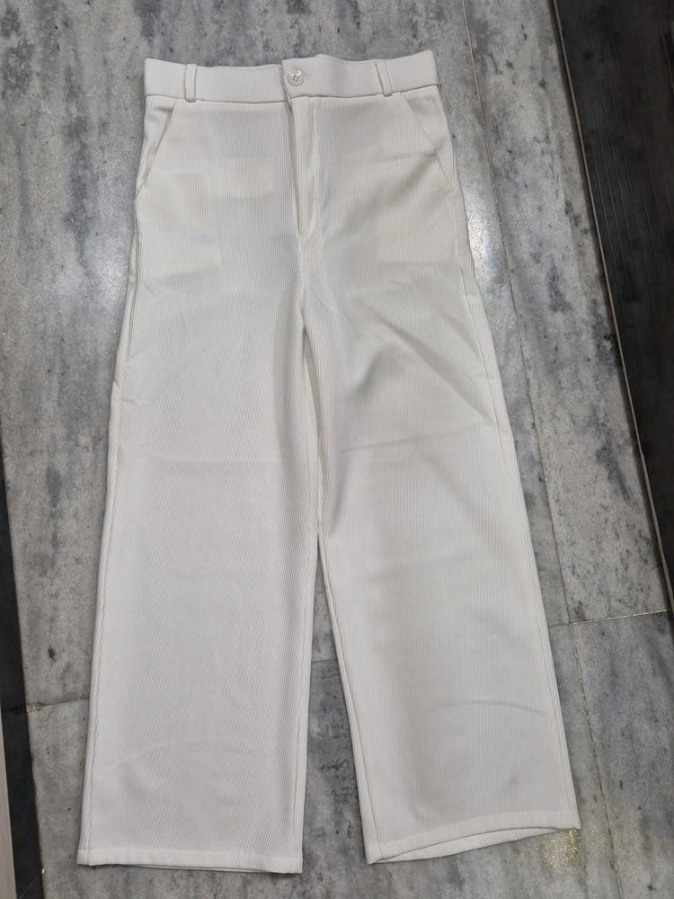 Classic White Wide-Leg Pants