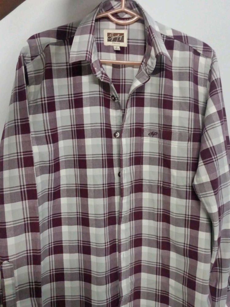 "Sparky premium" Men's Plaid Long Sleeve Shirt.