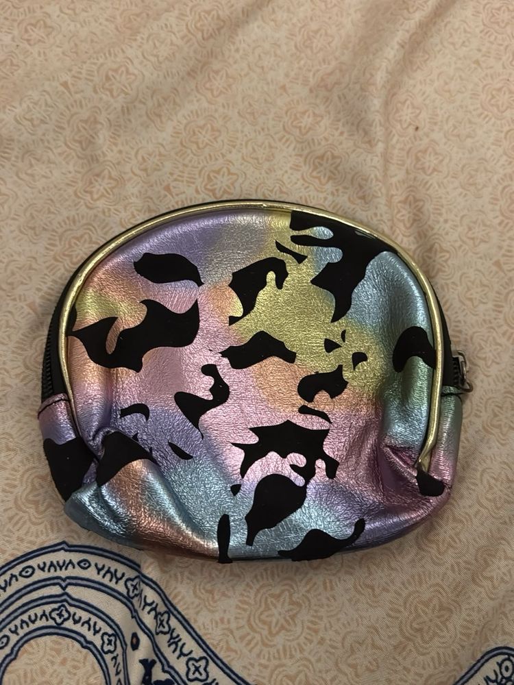 Colorful Camo Print Pouch