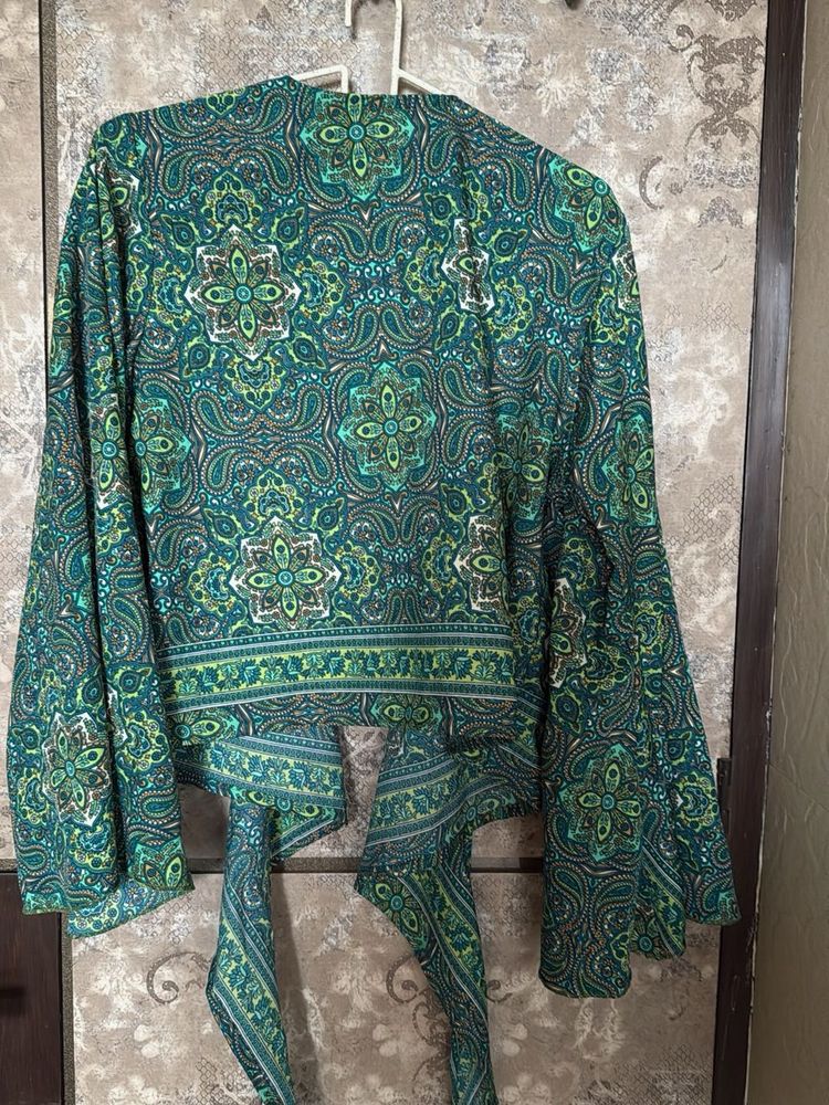 Boho Paisley Kimono Wrap Top