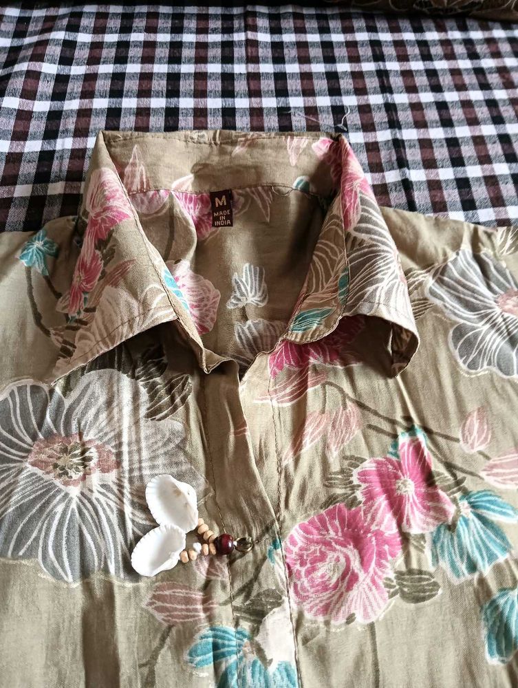 Floral Print Cotton Kurta