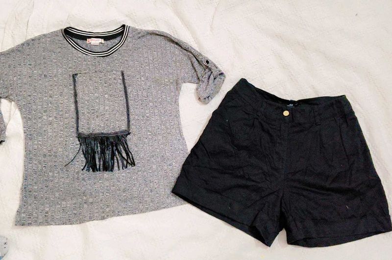 Very Cute N Beautifull H&amp;M Top With Shorts