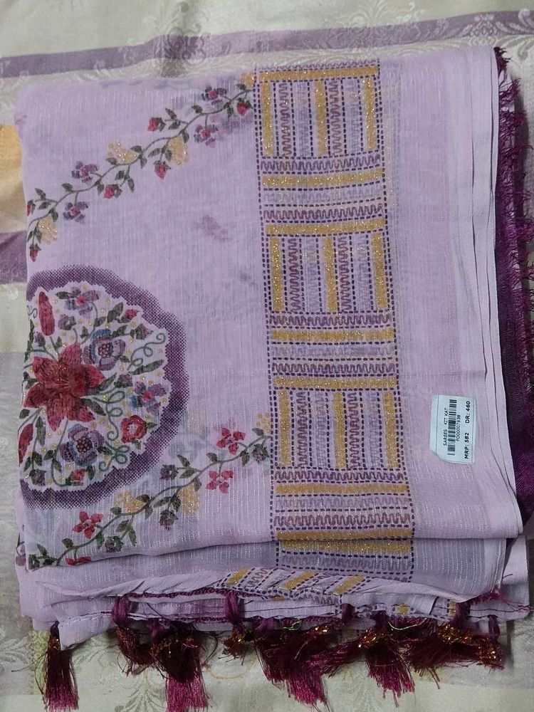 Beautiful Floral Print Saree