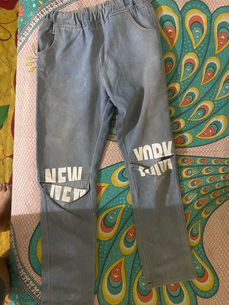 Light Wash Distressed Jeans