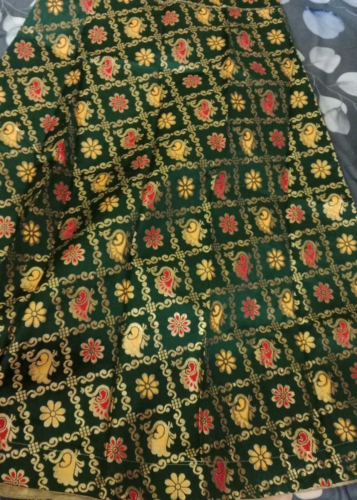 Elegant Green Ethnic Skirt