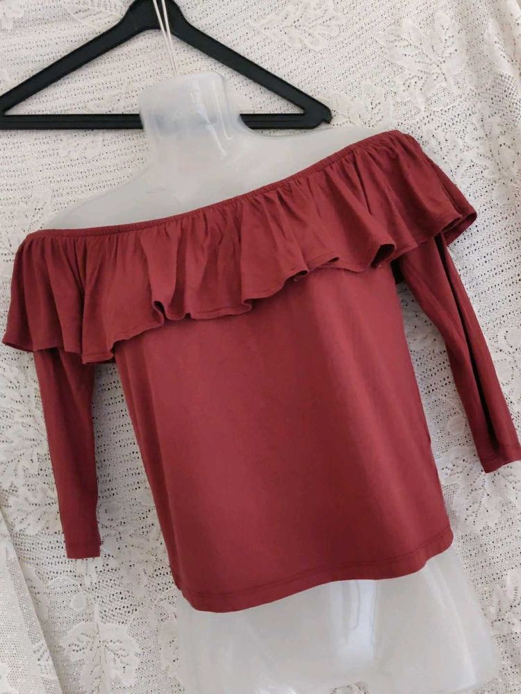 Off-Shoulder Ruffle Top