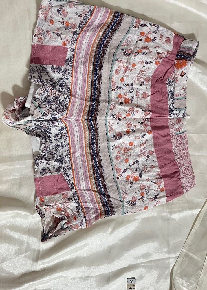 Boho Floral Patchwork Shorts