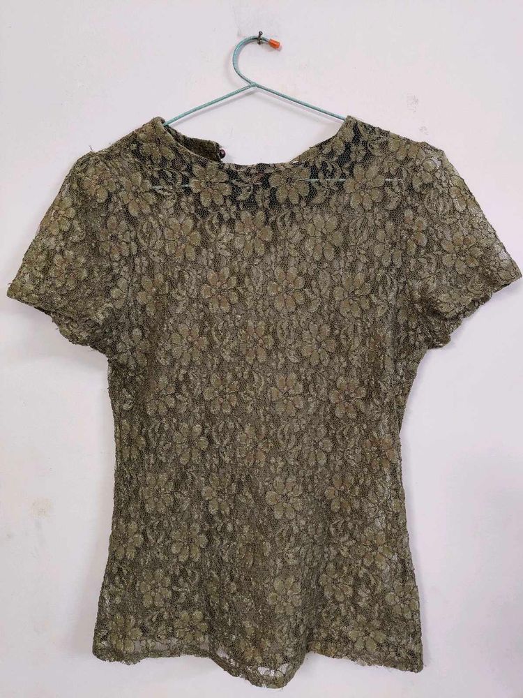 Sheer Floral Lace Top