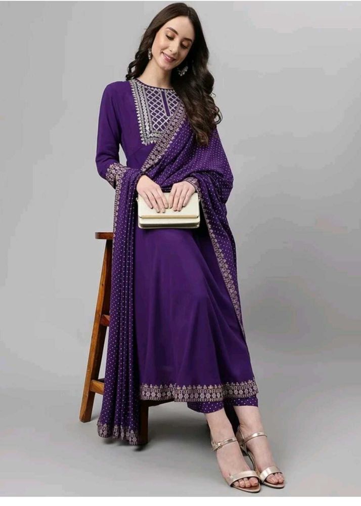 Elegant Purple Kurta Set with Dupatta