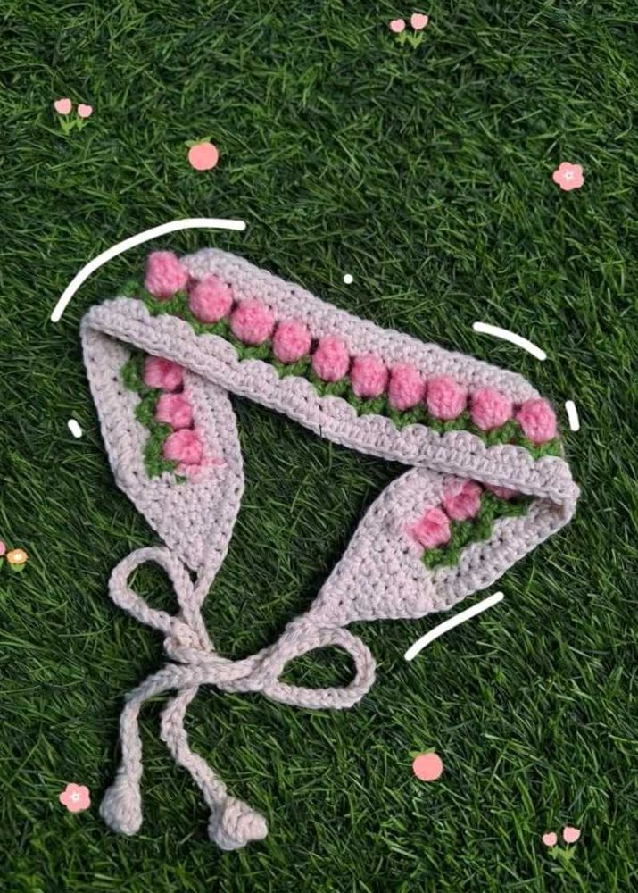 Crochet Flower Headband - Handmade