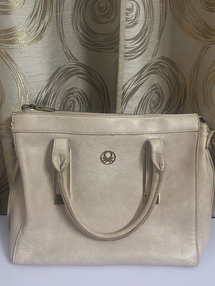 Stylish Beige Handbag