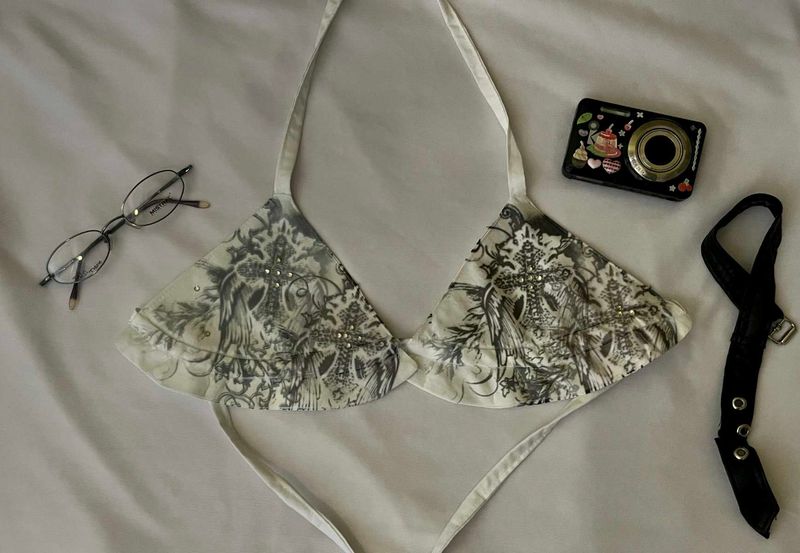 Y2k gothic Bikini Top