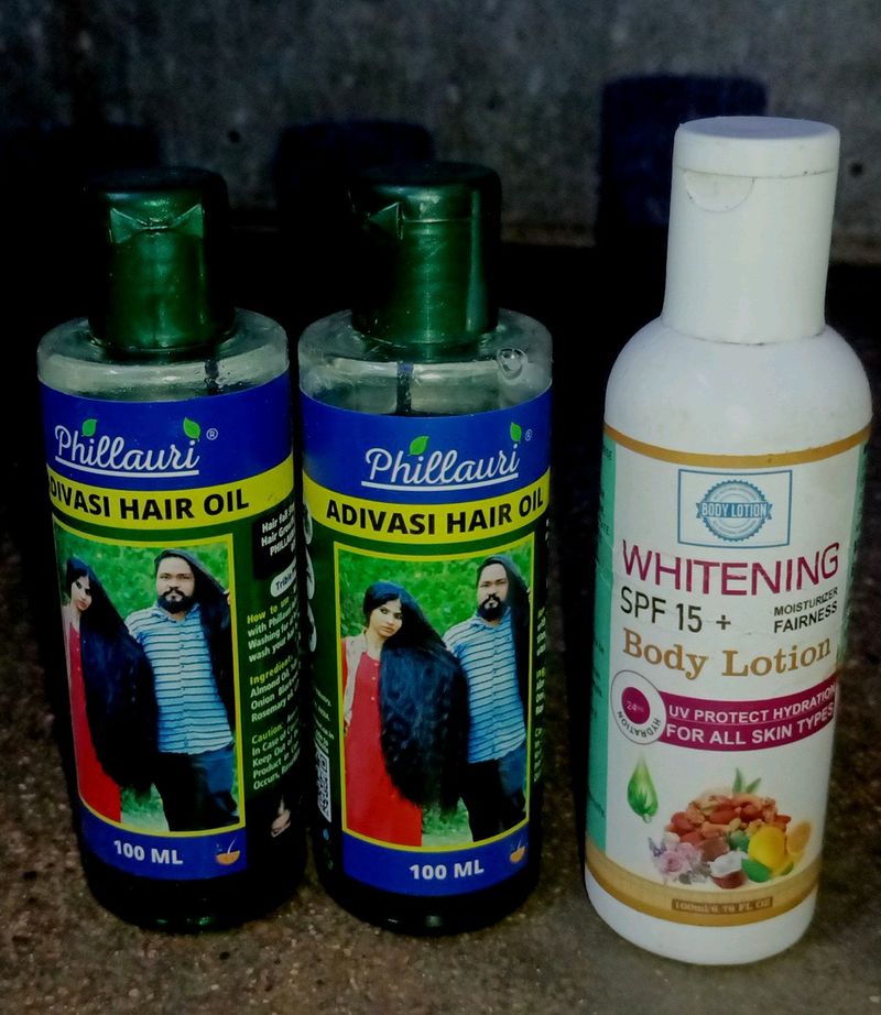 Combo Of 2 Hair Oil And Body Lotion
