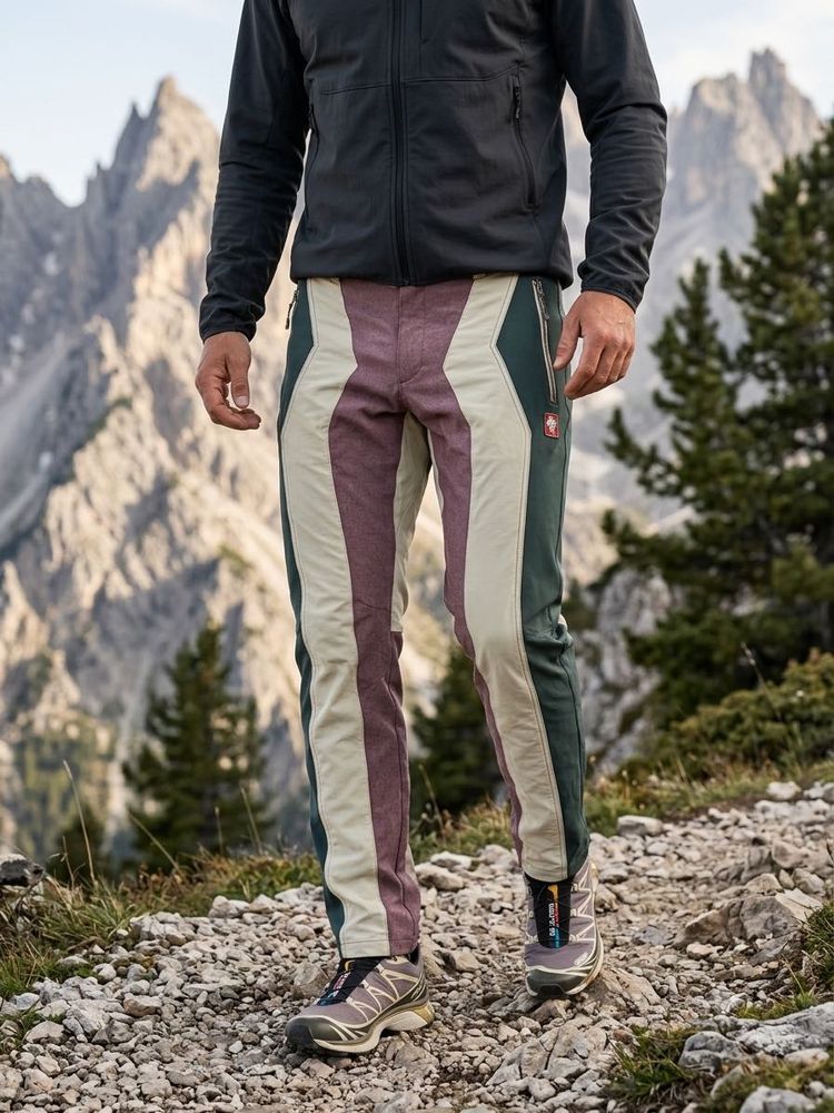 Retro Color Block Ski Pants