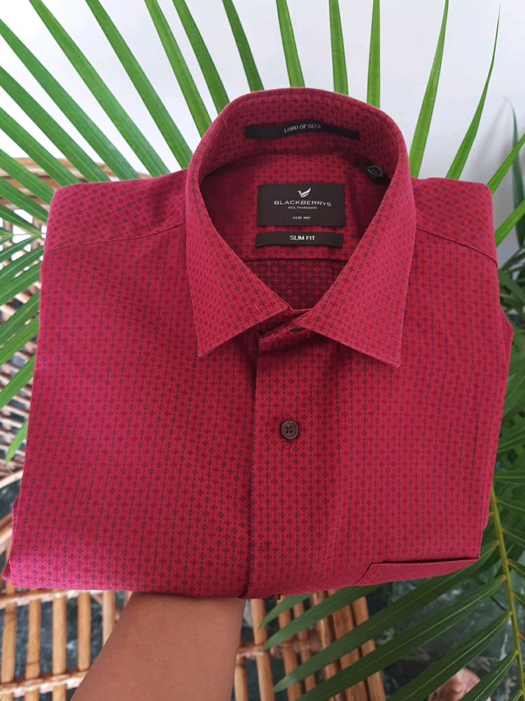 Blackberrys Slim Fit Shirt - Burgundy 🍒♥️
