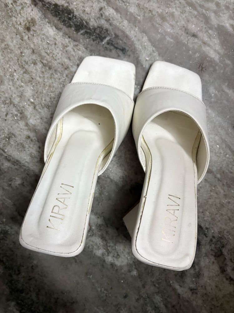 Chic White Mules