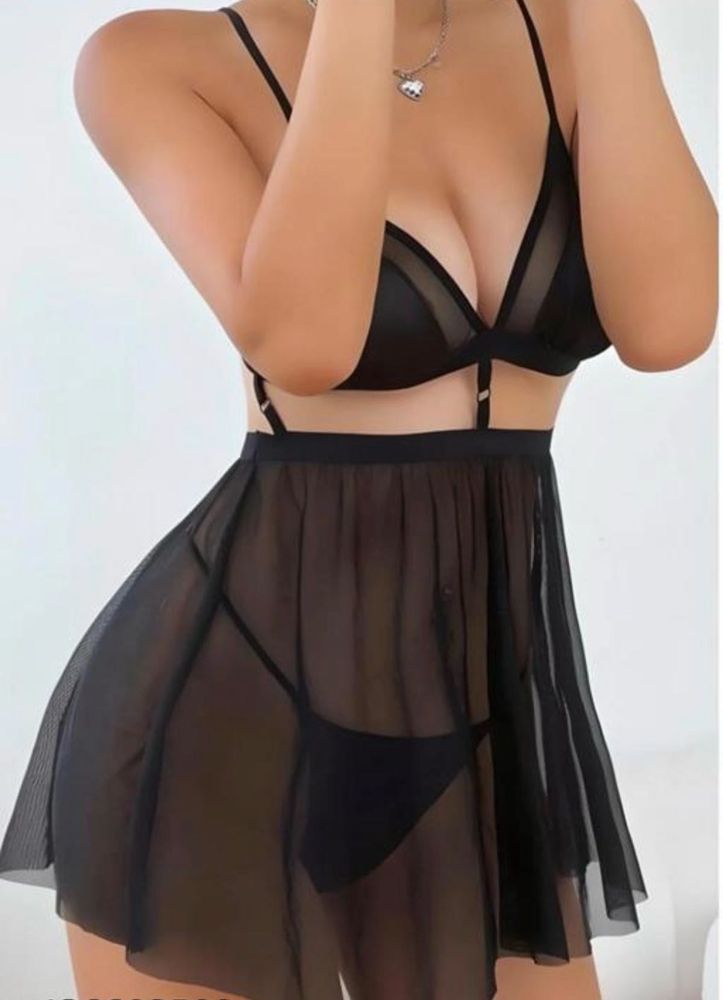 Black Sheer Lingerie Set