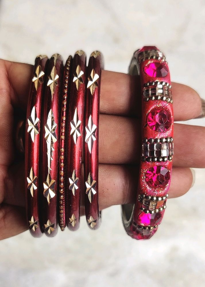 5 Bangles And 1 Bracelet Bangle