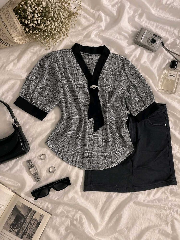 Korean Top Puff Sleeve