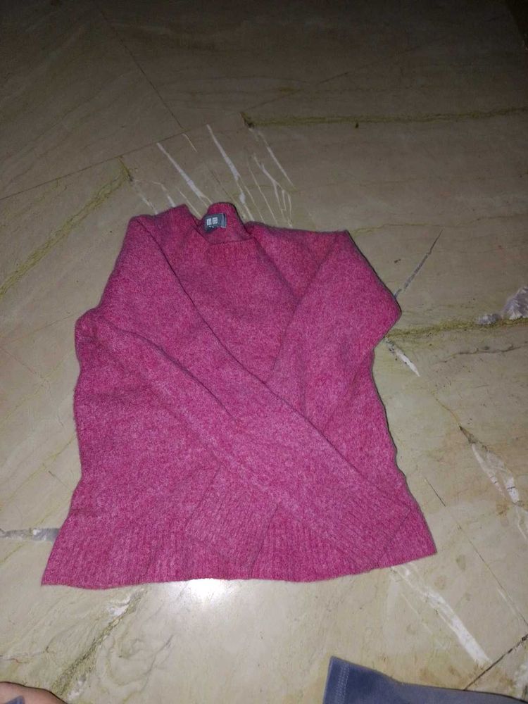 Cozy Pink Knit Sweater
