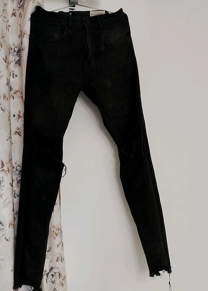 Black Ripped Skinny Fit Jeans
