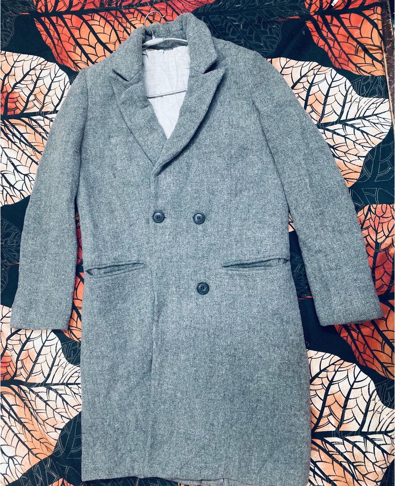 Grey Colour Long Coat One Time Used Only