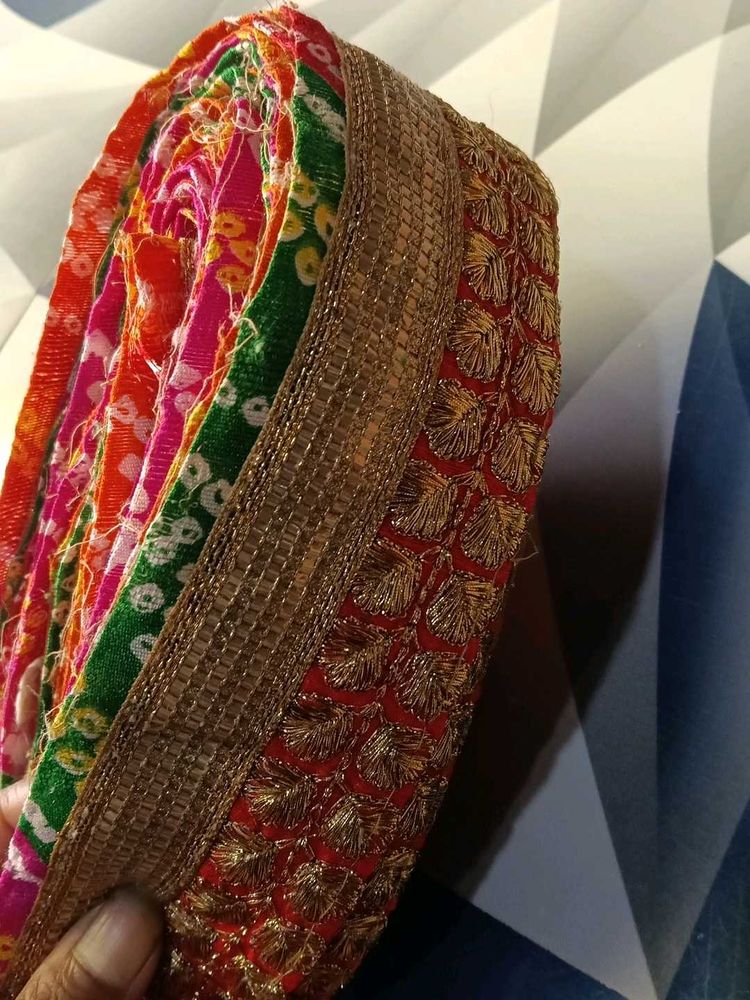 multi colour saree lace