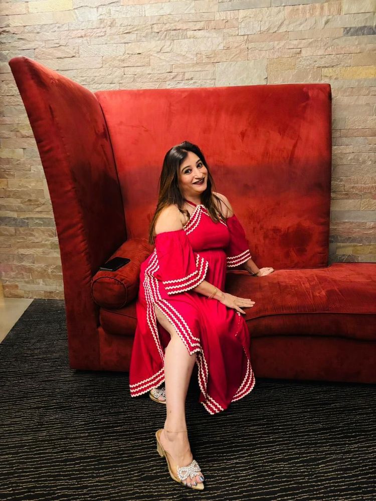 Red Off-Shoulder Dress