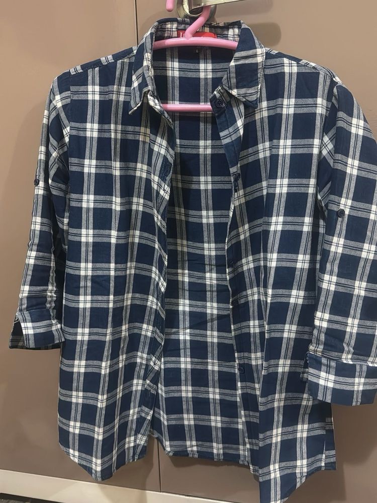 Girls' Checkered Flannel Shirt