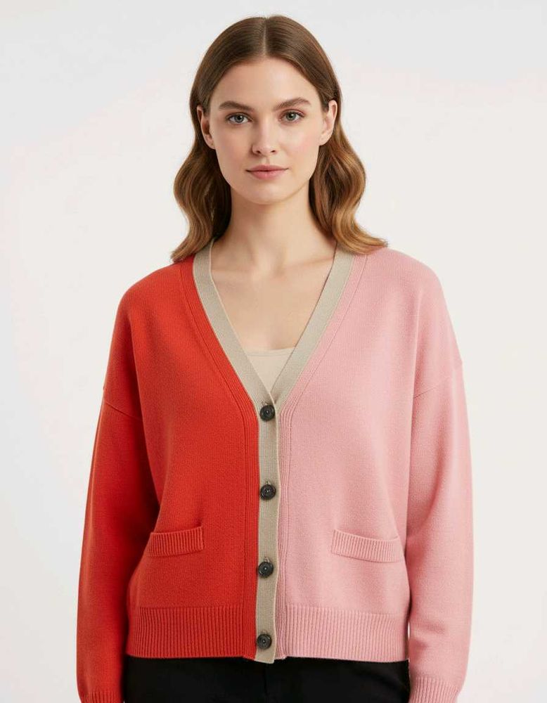 Mixed colour cardigan