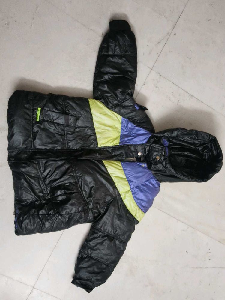 Stylish Color Block Puffer Jacket