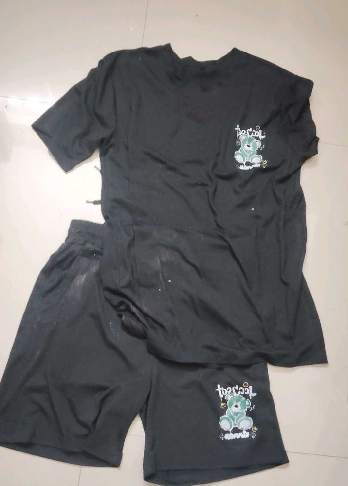 Cool Bear Graphic T-Shirt &amp; Shorts Set