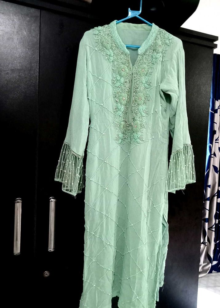 Elegant Green Kurta Palazzo set