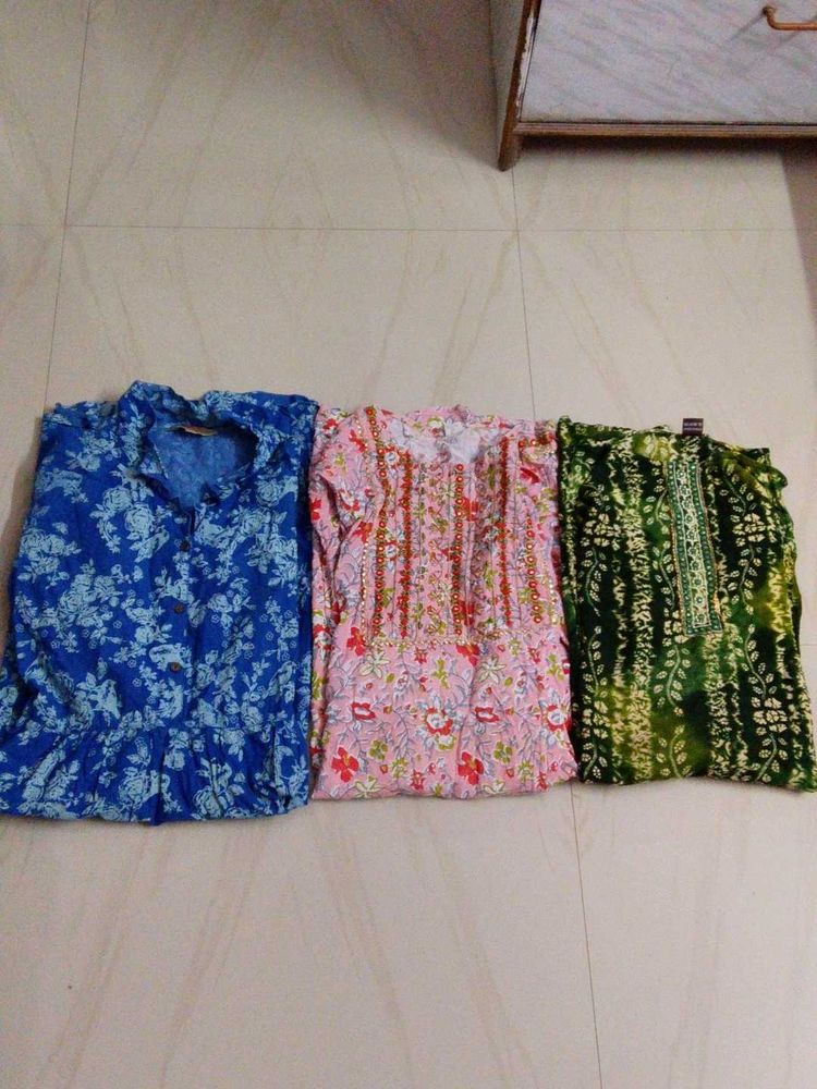Set of 3 Women's Kurtis