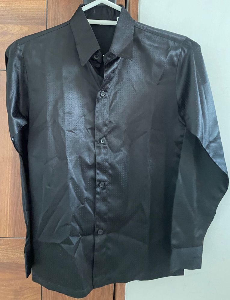 Sleek Black Button-Down Shirt
