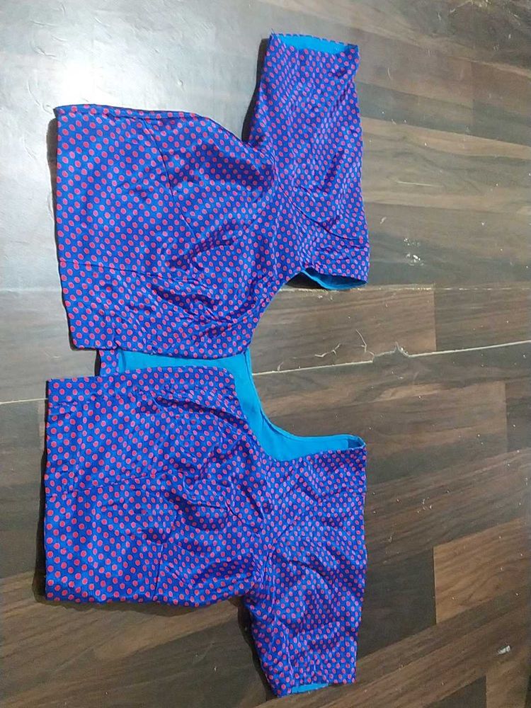 Blue Polka Dot Blouse