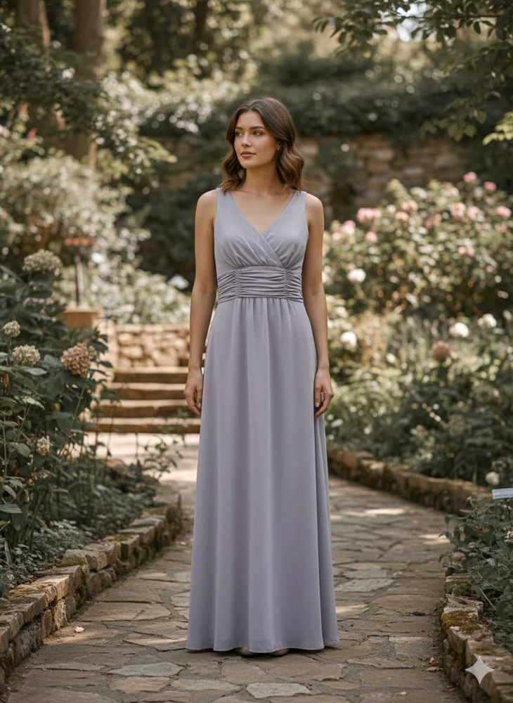 Elegant Grey Maxi Dress