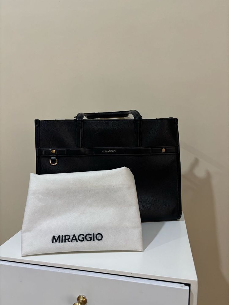 MIRAGGIO Black Tote Bag