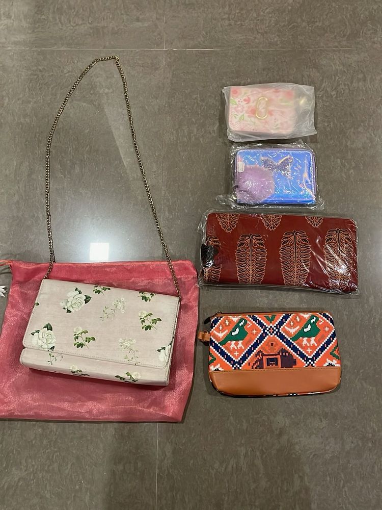 Lot of 5 Clutches &amp; Wallets