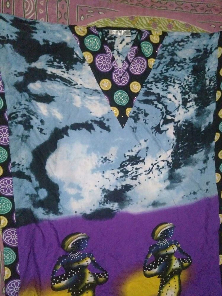 Vibrant Printed Kaftan Kurta
